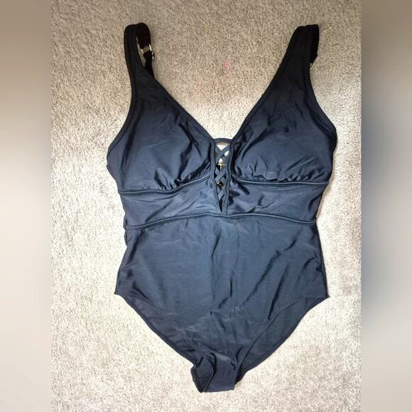 Adore Me | NWT | Black One-Piece Swimsuit | Size 2X - Picture 1 of 14
